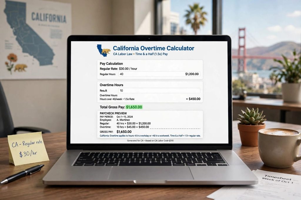 california overtime calculator